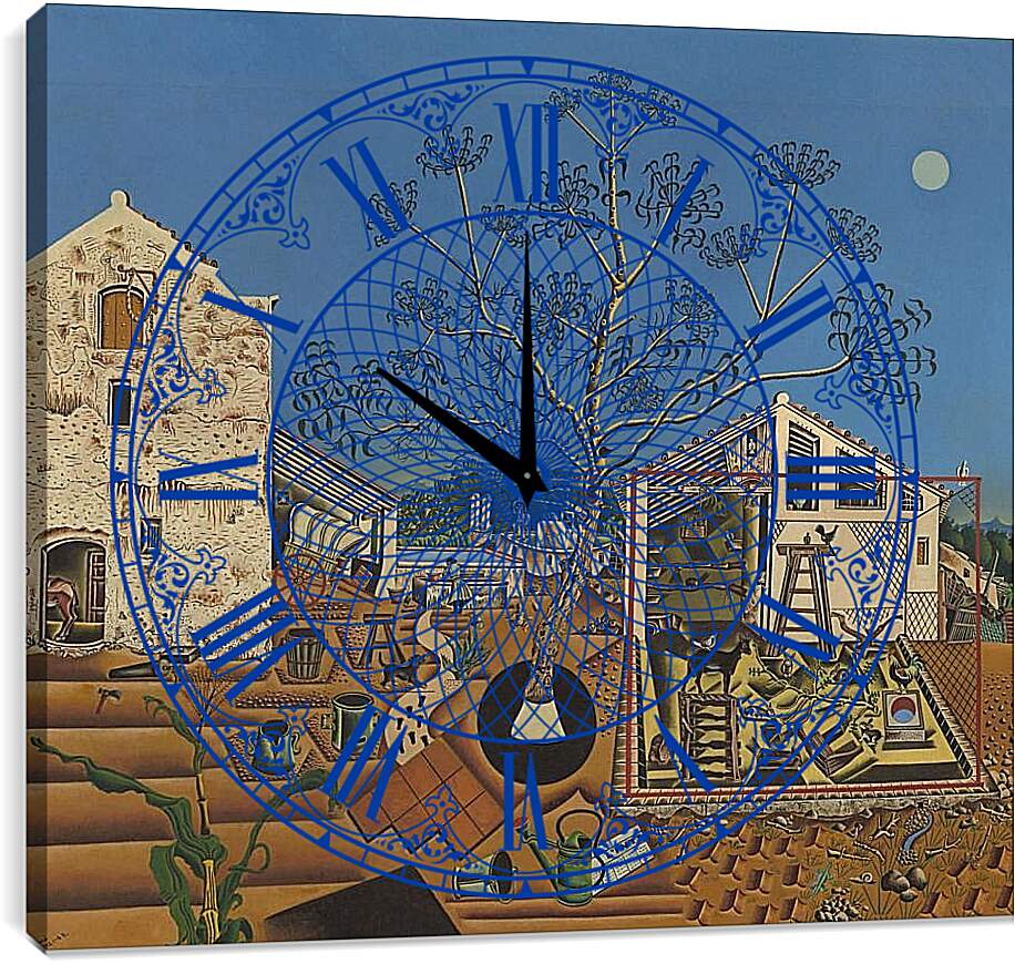 Часы картина - Ферма. Миро Жоан