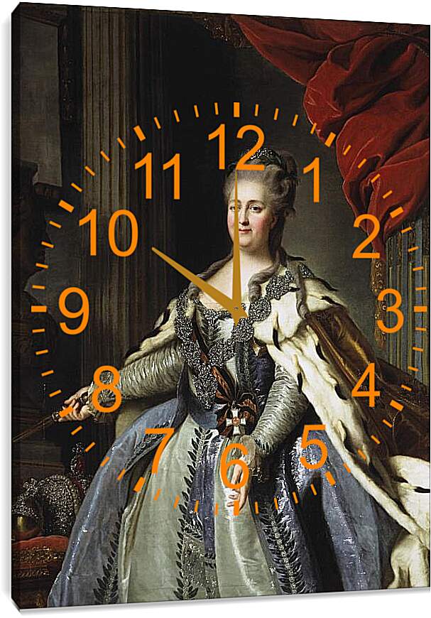 Часы картина - Екатерина II