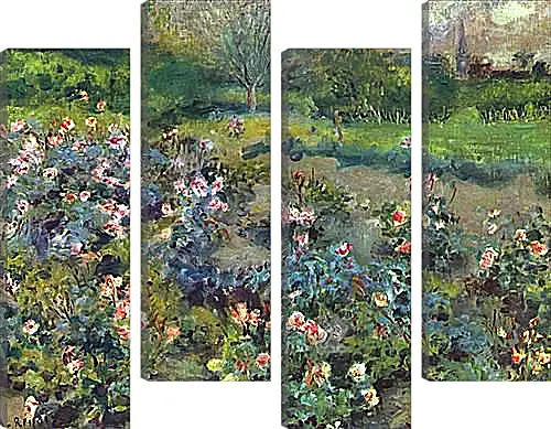 Модульная картина - The Garden of Roses. Пьер Огюст Ренуар