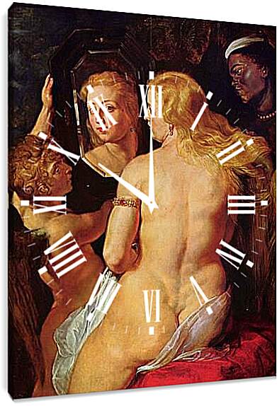 Часы картина - Toilette der Venus. Питер Пауль Рубенс