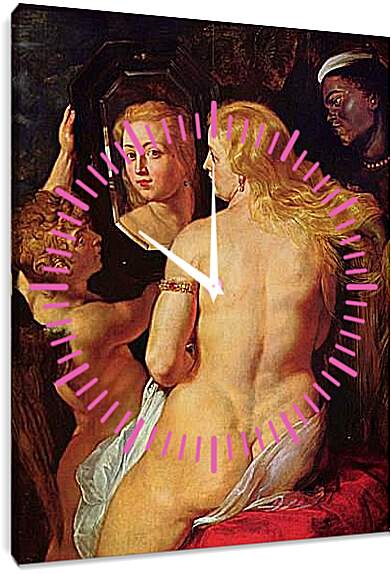 Часы картина - Toilette der Venus. Питер Пауль Рубенс