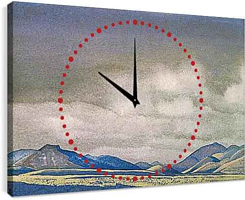 Часы картина - Монголия. Рерих Николай