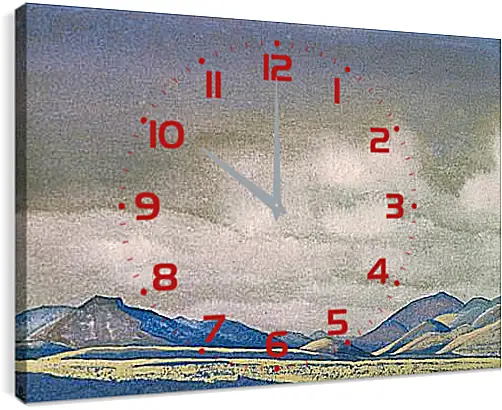 Часы картина - Монголия. Рерих Николай