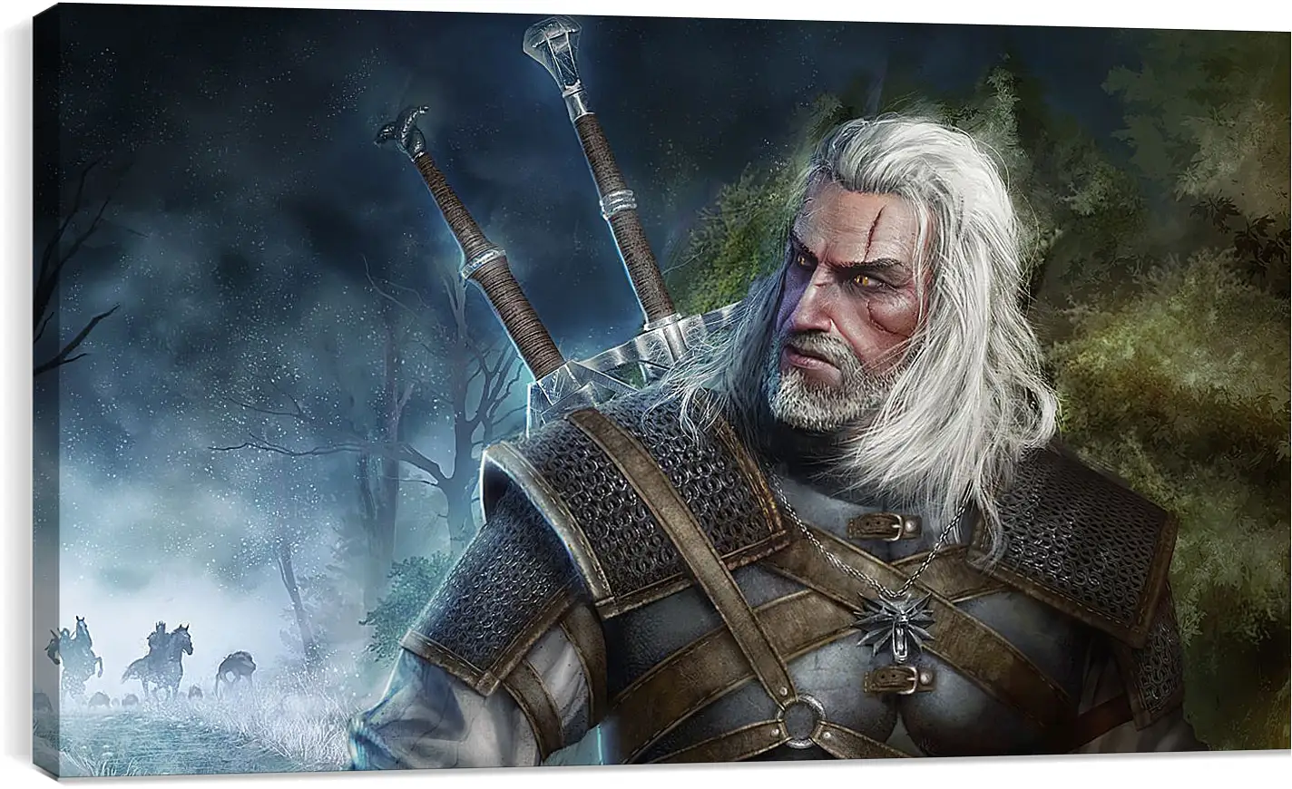 Постер и плакат - The Witcher (Ведьмак). Геральт уходит от погони