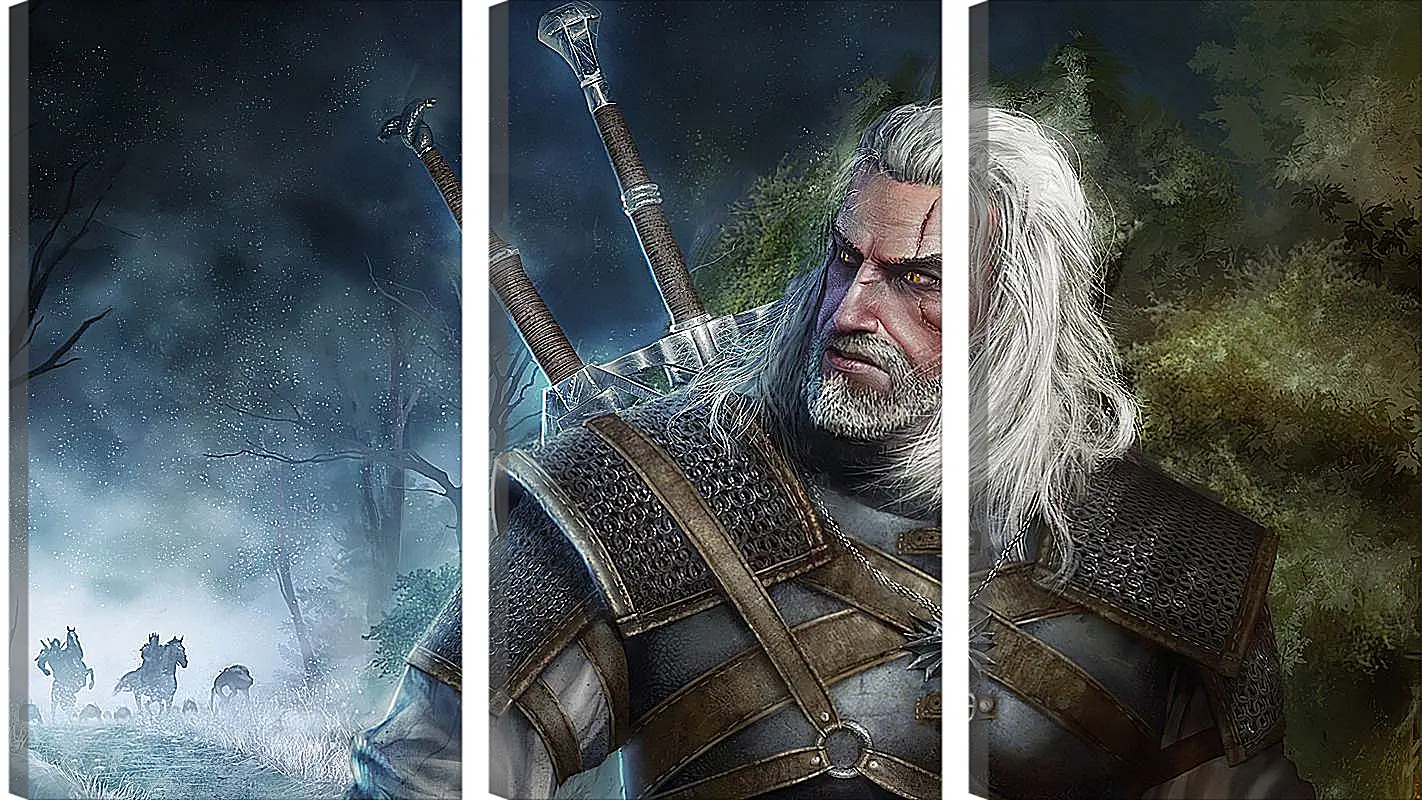 Модульная картина - The Witcher (Ведьмак). Геральт уходит от погони