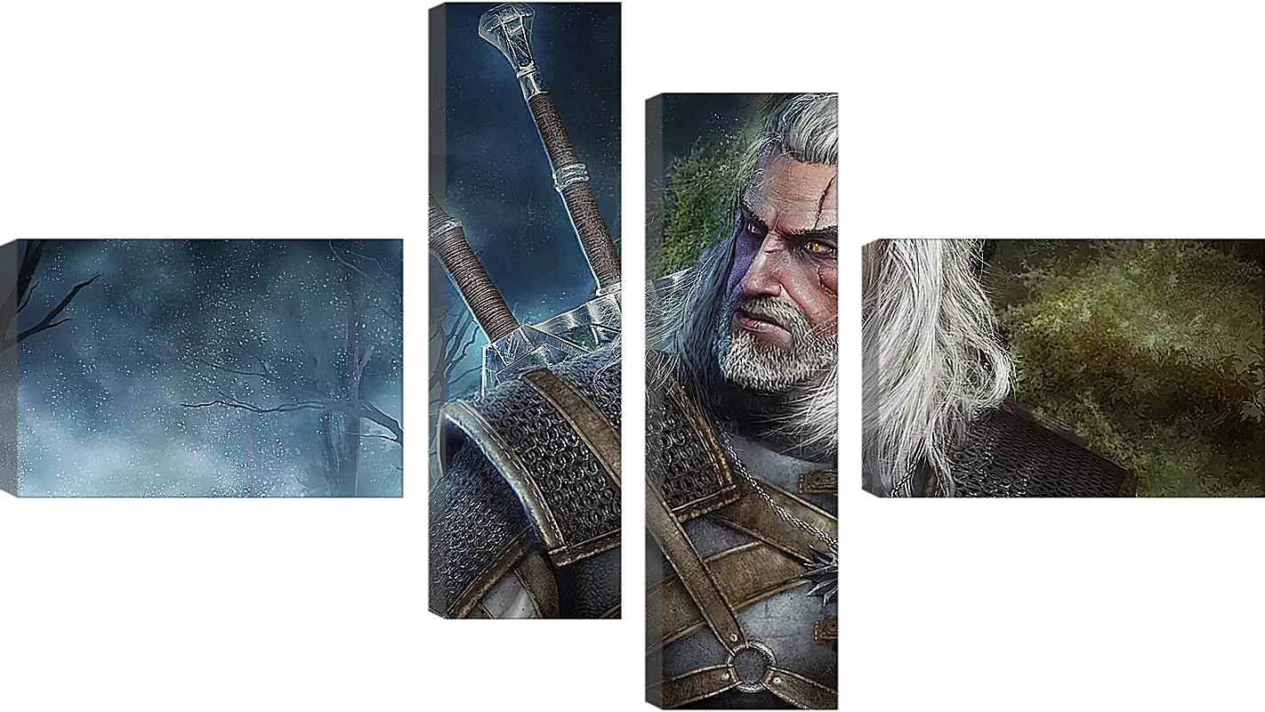 Модульная картина - The Witcher (Ведьмак). Геральт уходит от погони