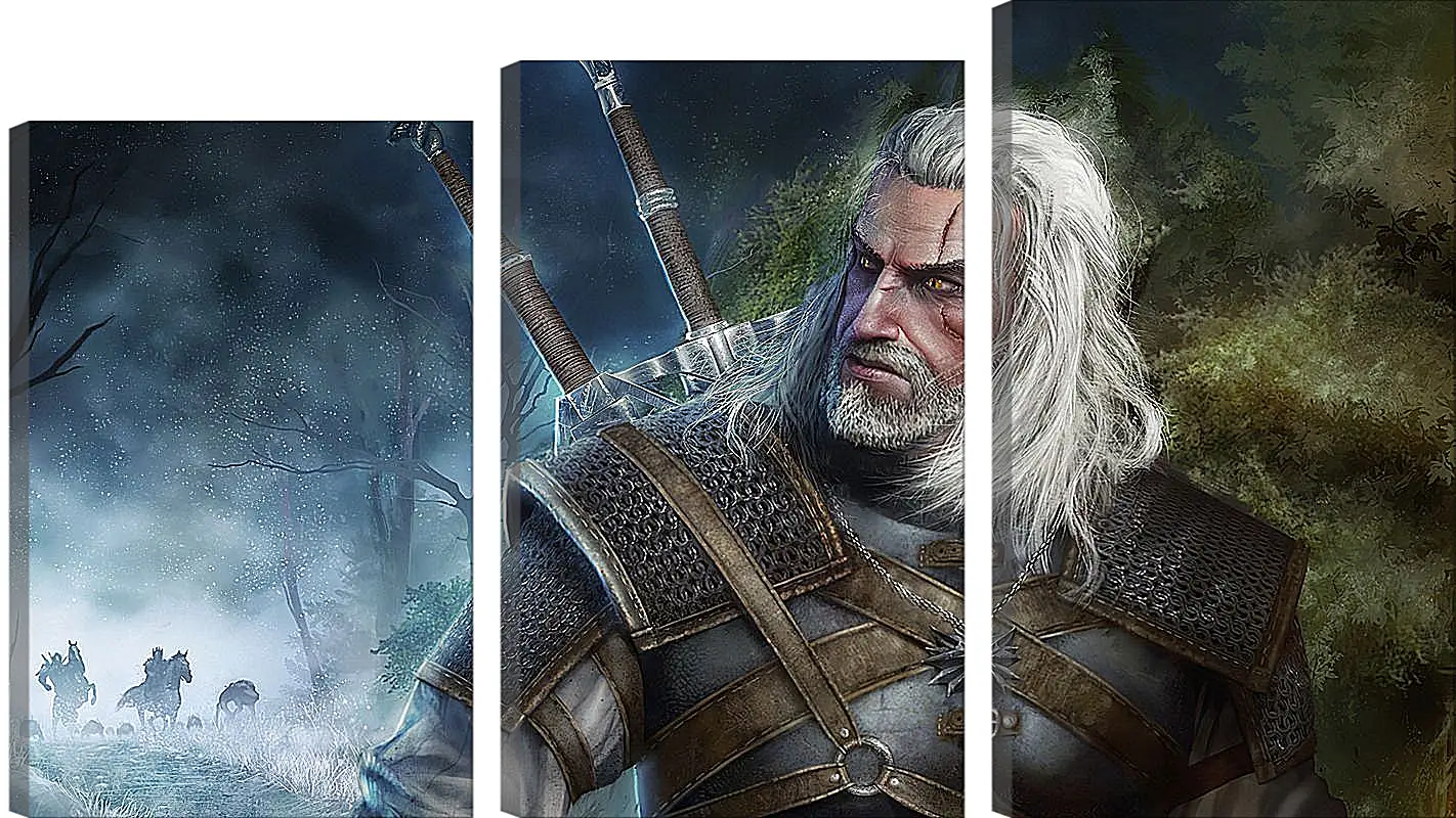 Модульная картина - The Witcher (Ведьмак). Геральт уходит от погони