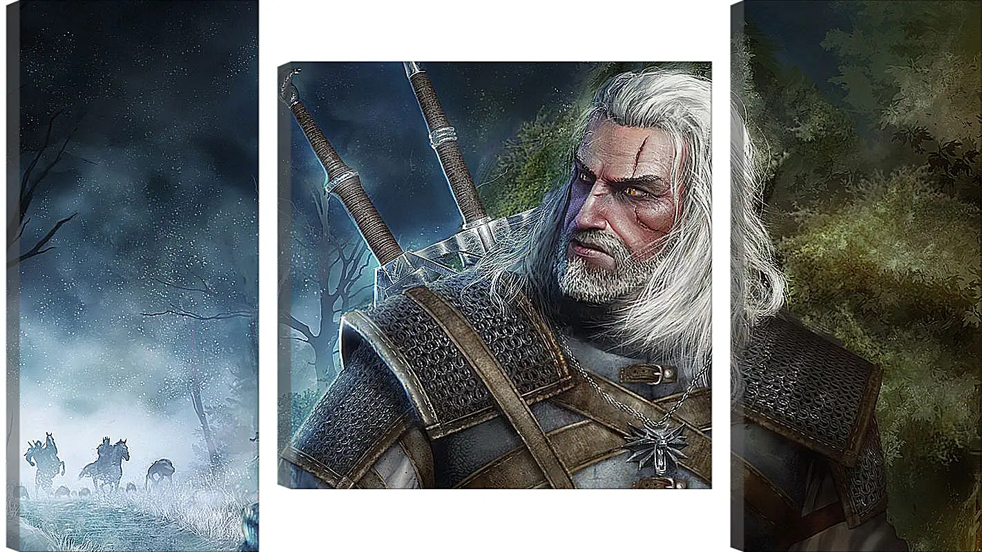 Модульная картина - The Witcher (Ведьмак). Геральт уходит от погони