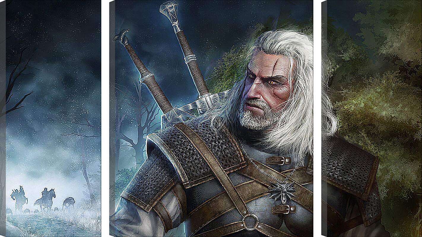 Модульная картина - The Witcher (Ведьмак). Геральт уходит от погони