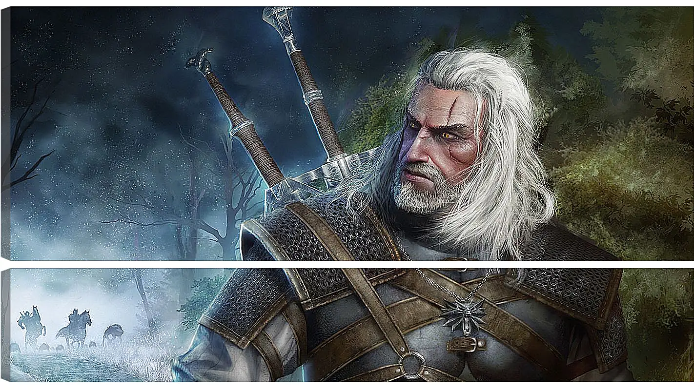 Модульная картина - The Witcher (Ведьмак). Геральт уходит от погони