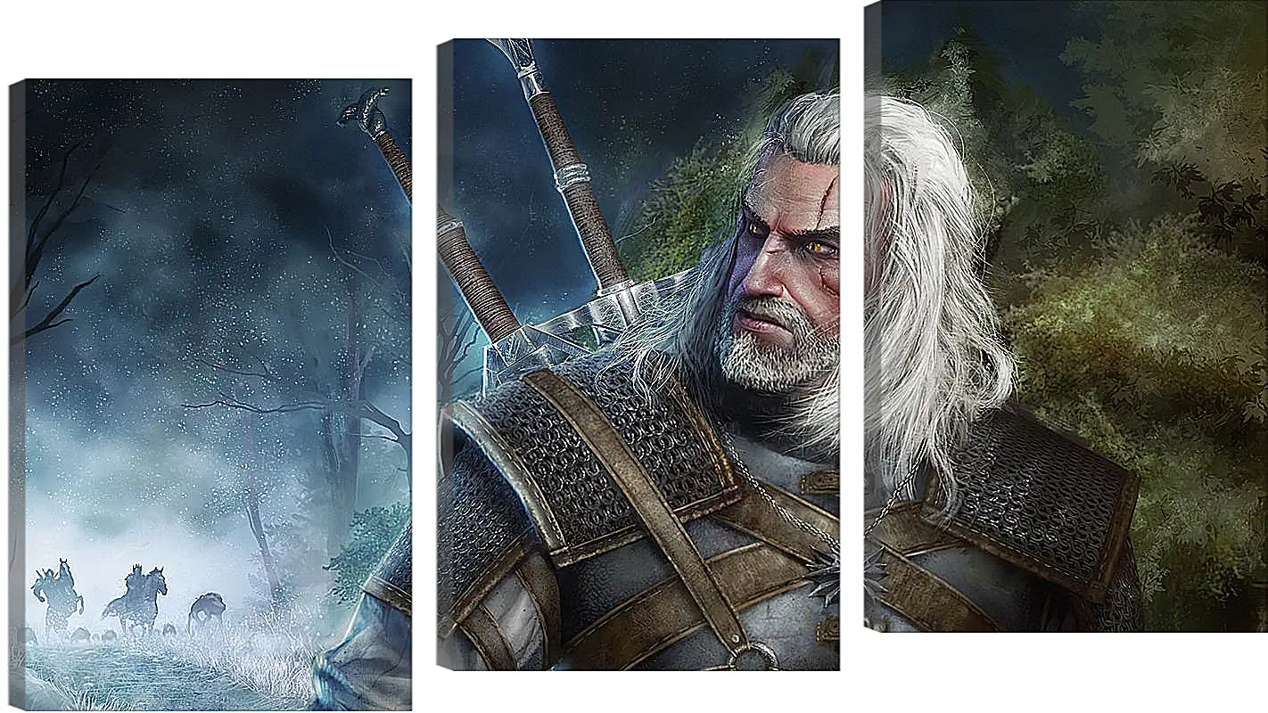 Модульная картина - The Witcher (Ведьмак). Геральт уходит от погони