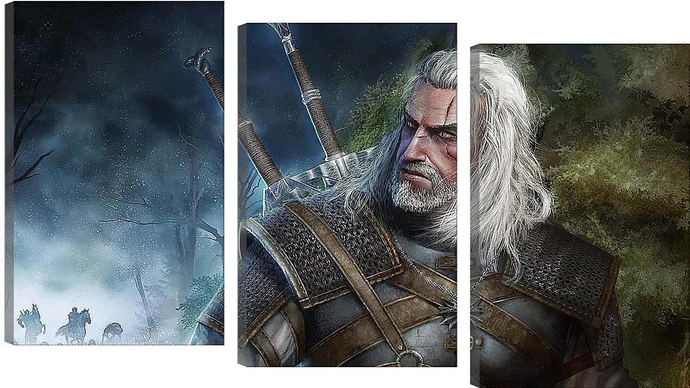 Модульная картина - The Witcher (Ведьмак). Геральт уходит от погони