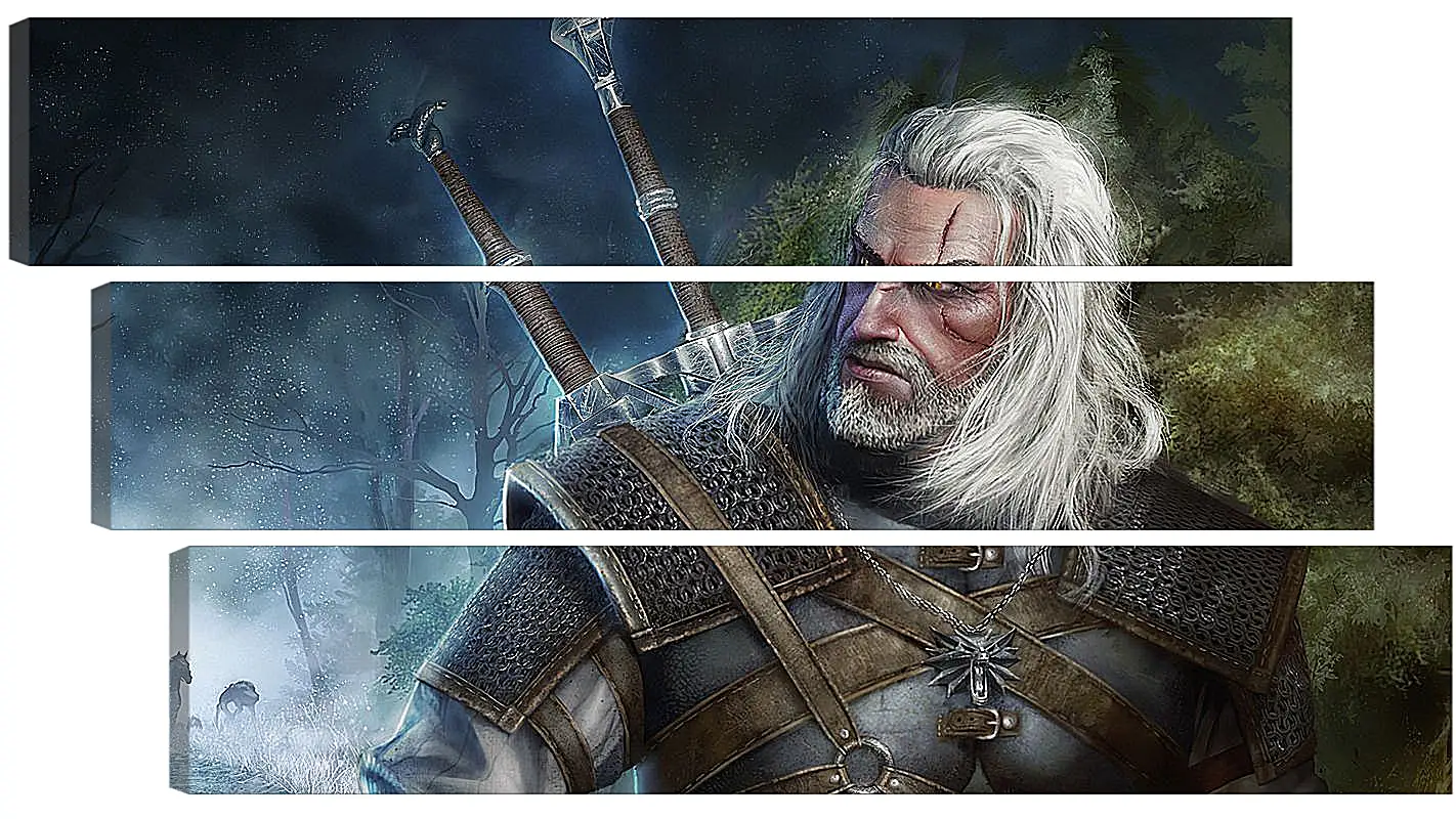 Модульная картина - The Witcher (Ведьмак). Геральт уходит от погони