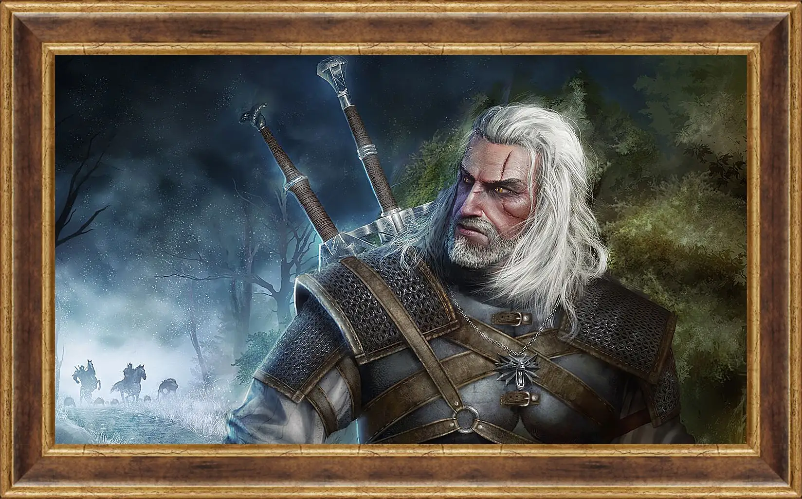 Картина в раме - The Witcher (Ведьмак). Геральт уходит от погони