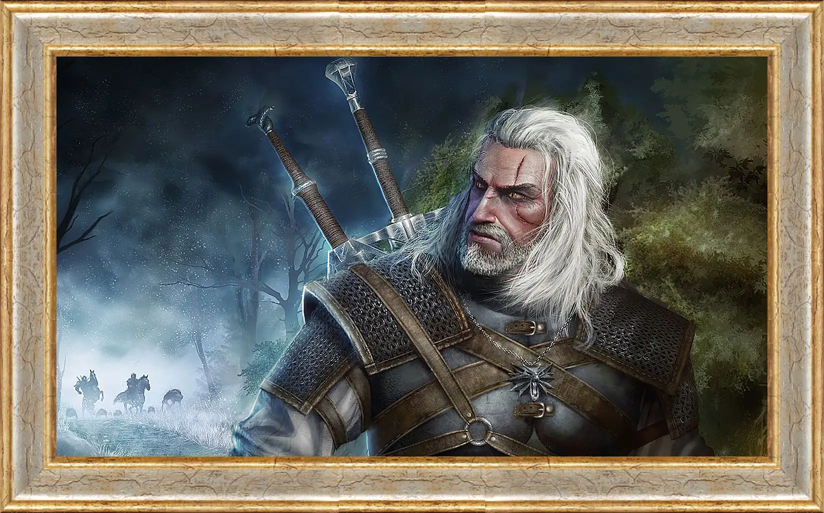 Картина в раме - The Witcher (Ведьмак). Геральт уходит от погони