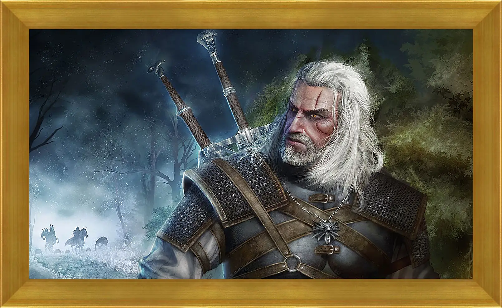 Картина в раме - The Witcher (Ведьмак). Геральт уходит от погони