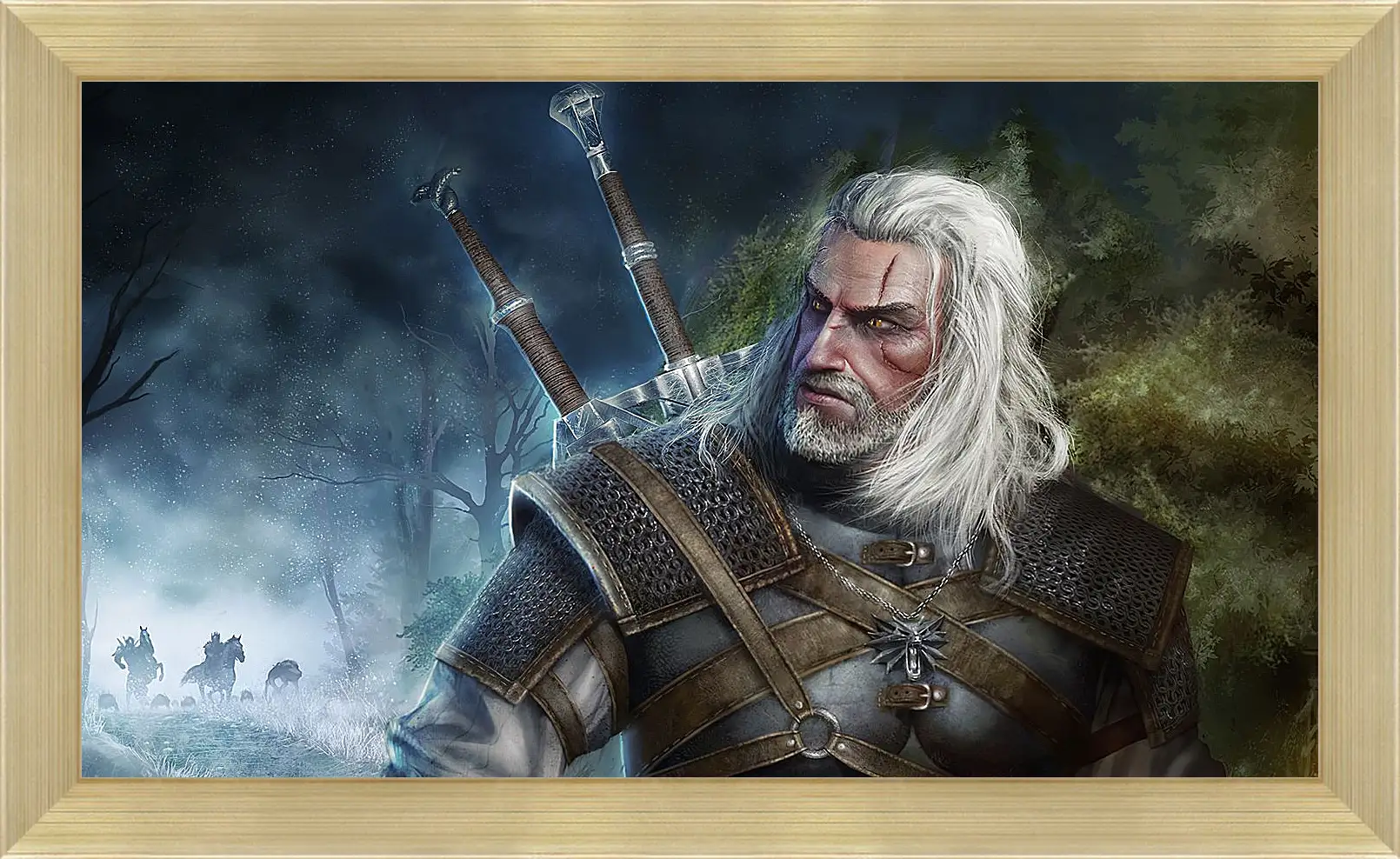 Картина в раме - The Witcher (Ведьмак). Геральт уходит от погони