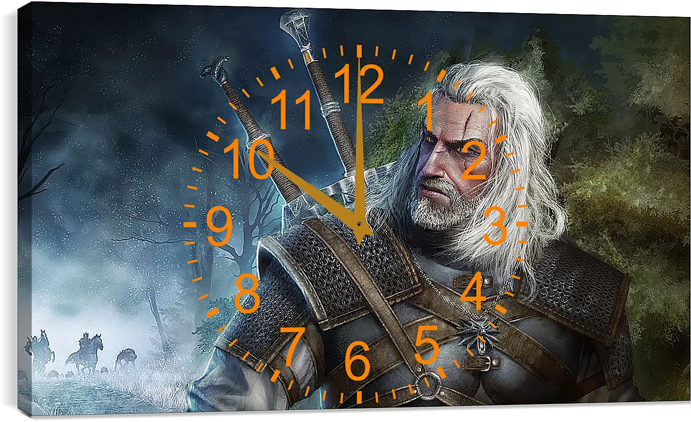 Часы картина - The Witcher (Ведьмак). Геральт уходит от погони