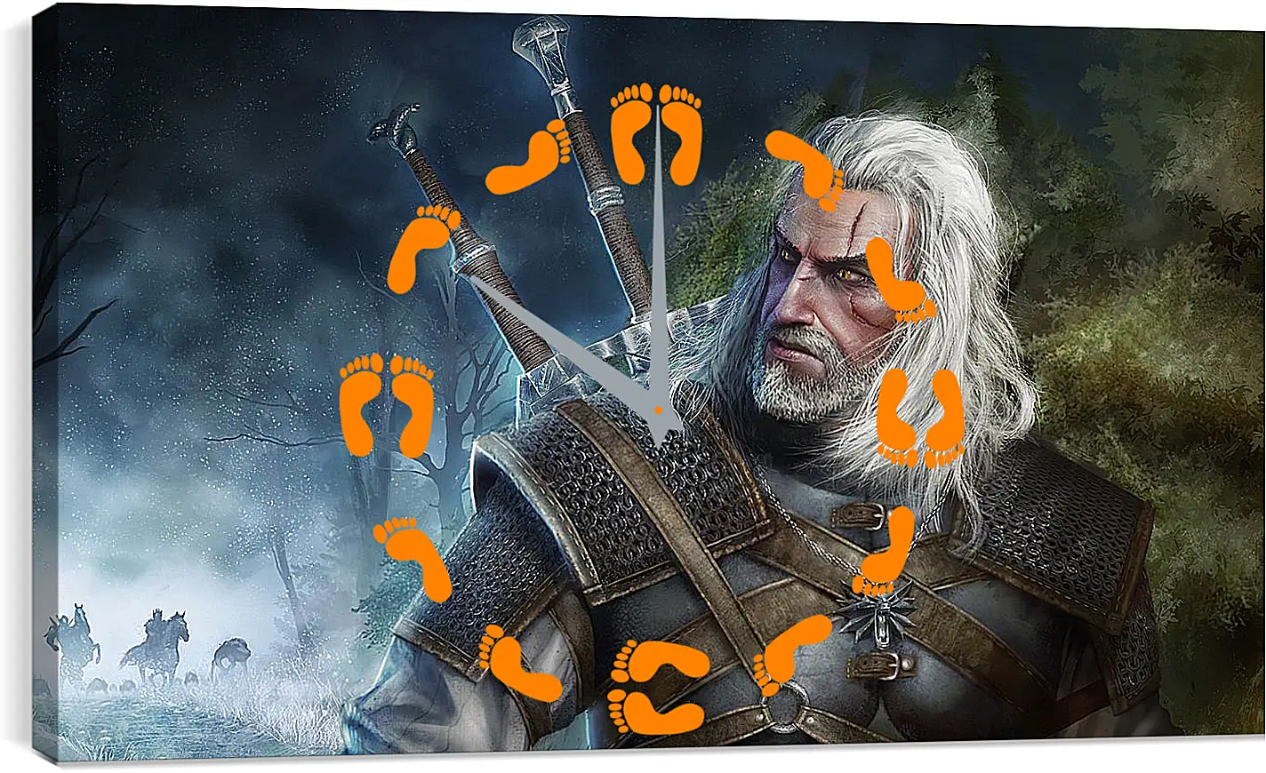 Часы картина - The Witcher (Ведьмак). Геральт уходит от погони