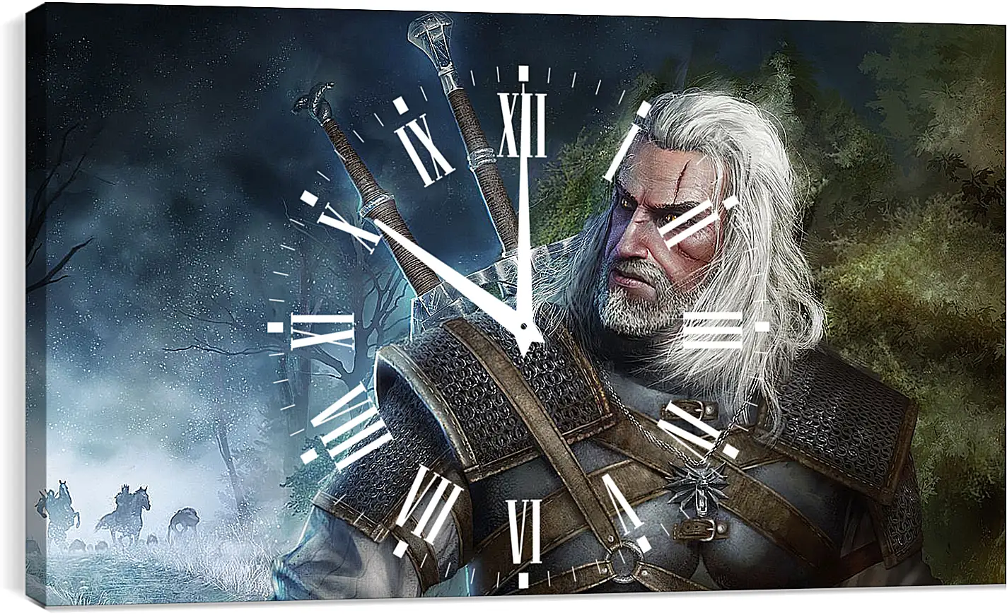 Часы картина - The Witcher (Ведьмак). Геральт уходит от погони