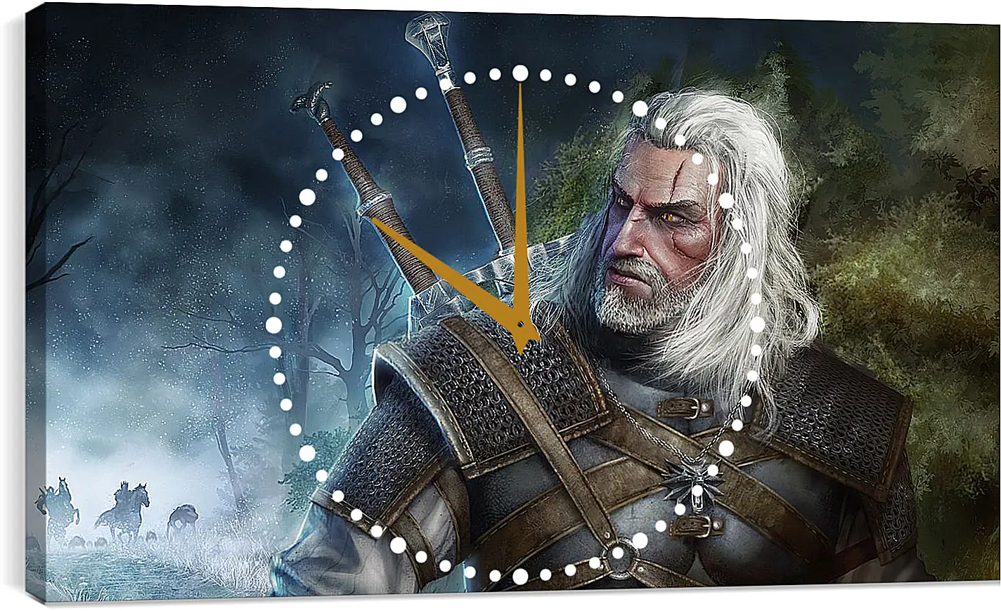 Часы картина - The Witcher (Ведьмак). Геральт уходит от погони