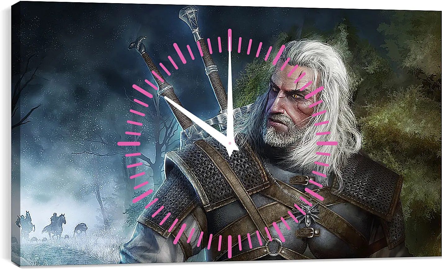 Часы картина - The Witcher (Ведьмак). Геральт уходит от погони