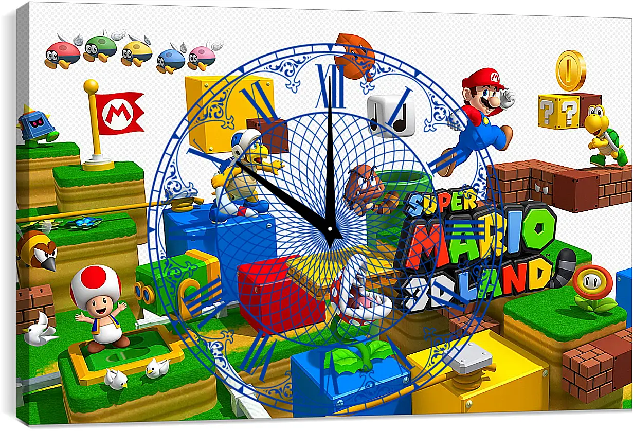 Часы картина - Super Mario 3D Land

