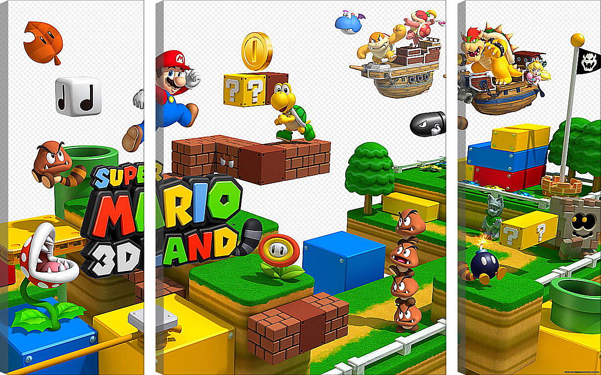 Модульная картина - Super Mario 3D Land
