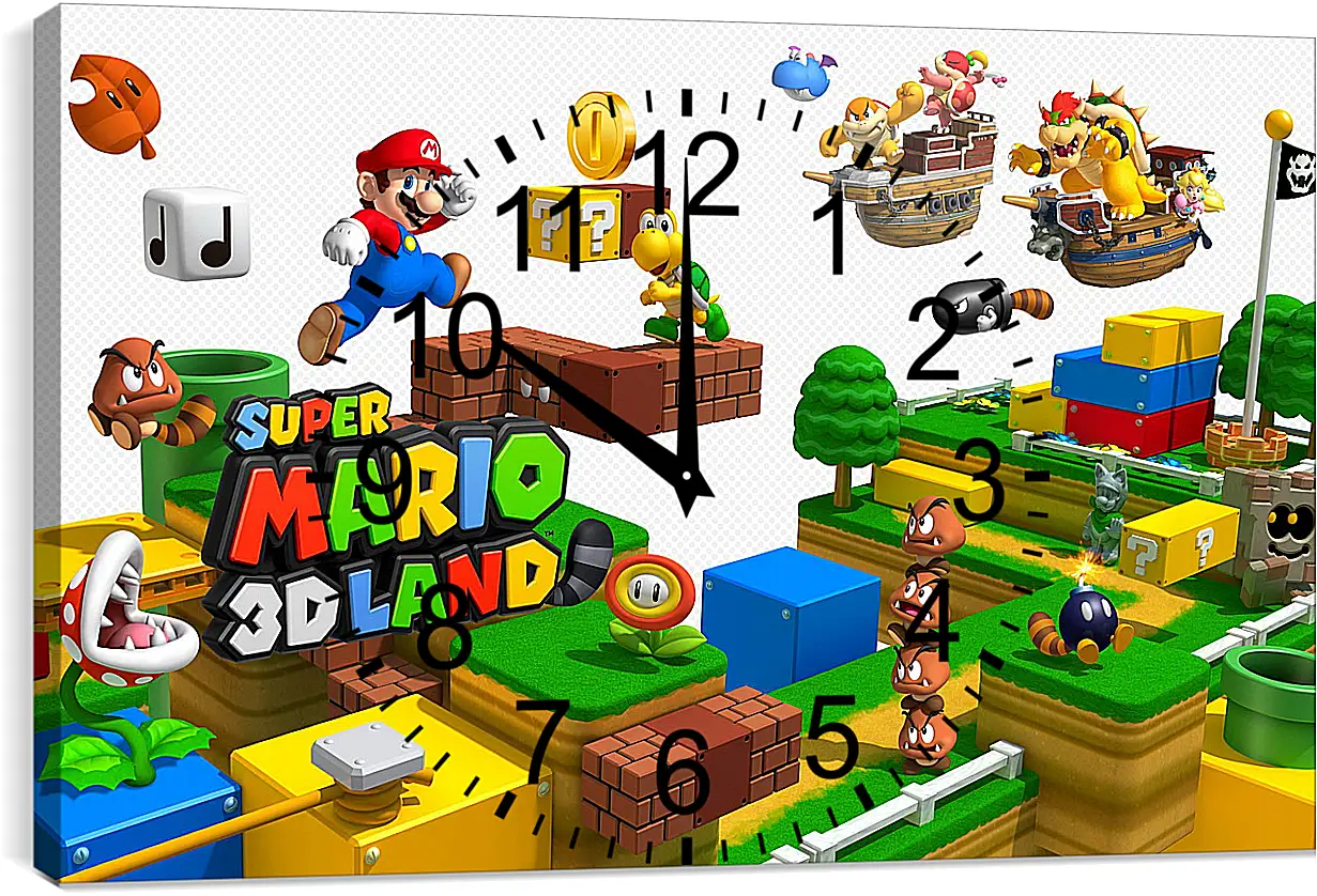 Часы картина - Super Mario 3D Land
