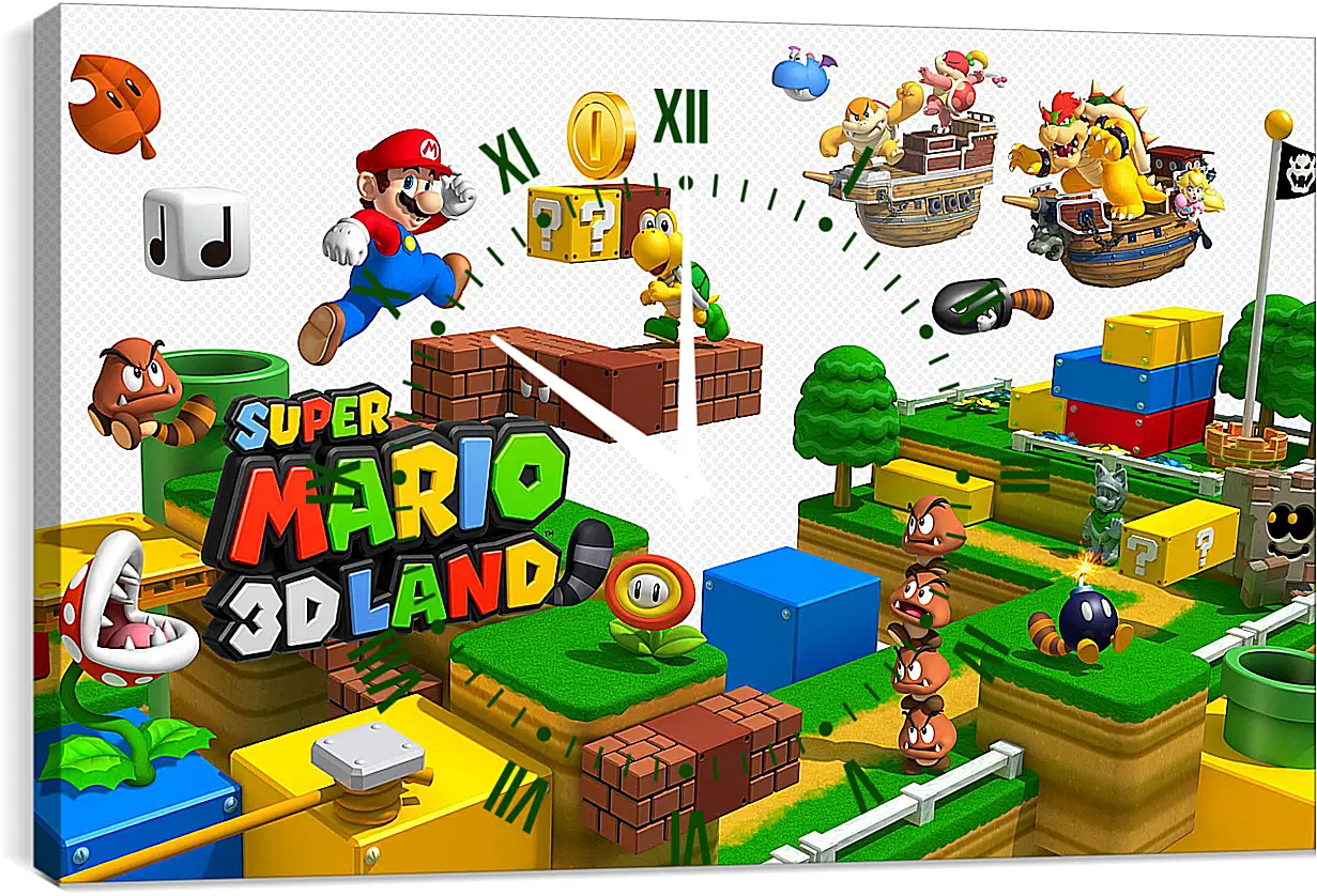 Часы картина - Super Mario 3D Land
