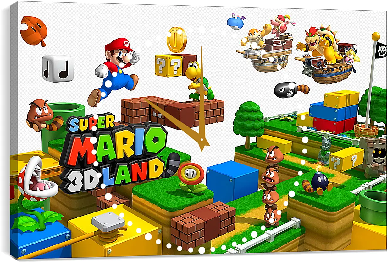 Часы картина - Super Mario 3D Land
