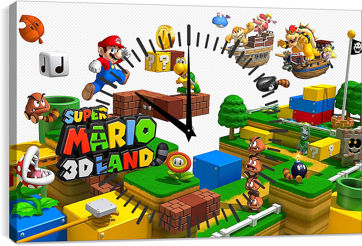 Часы картина - Super Mario 3D Land
