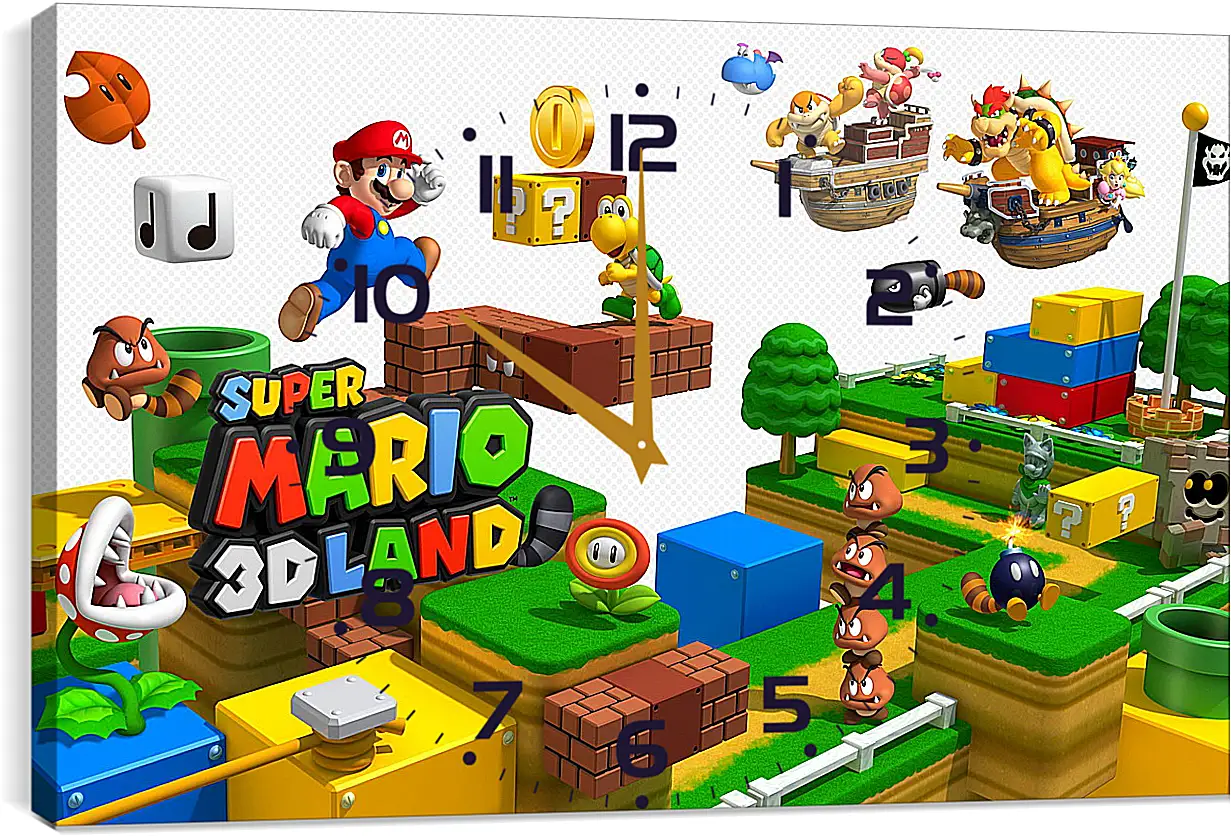 Часы картина - Super Mario 3D Land
