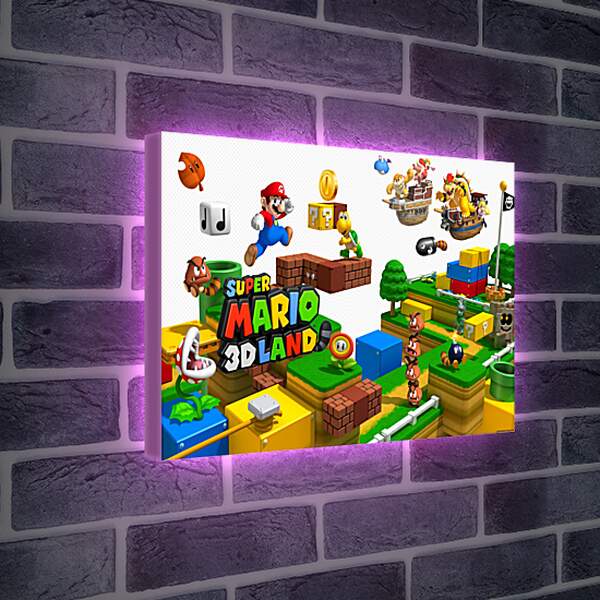 Лайтбокс световая панель - Super Mario 3D Land
