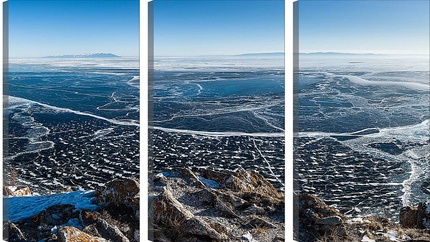 Модульная картина - Озеро зимой. Байкал
