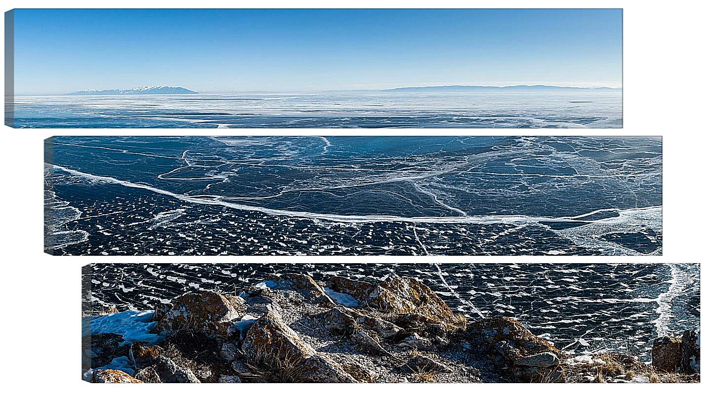 Модульная картина - Озеро зимой. Байкал