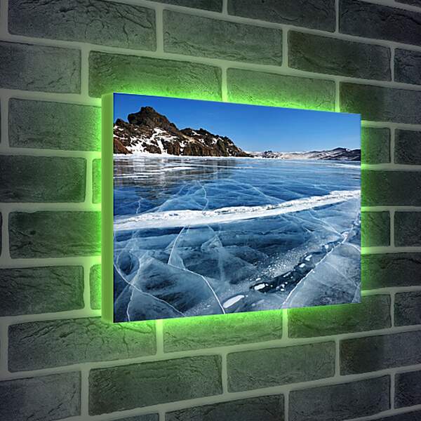 Лайтбокс световая панель - Замёрзшее озеро. Байкал