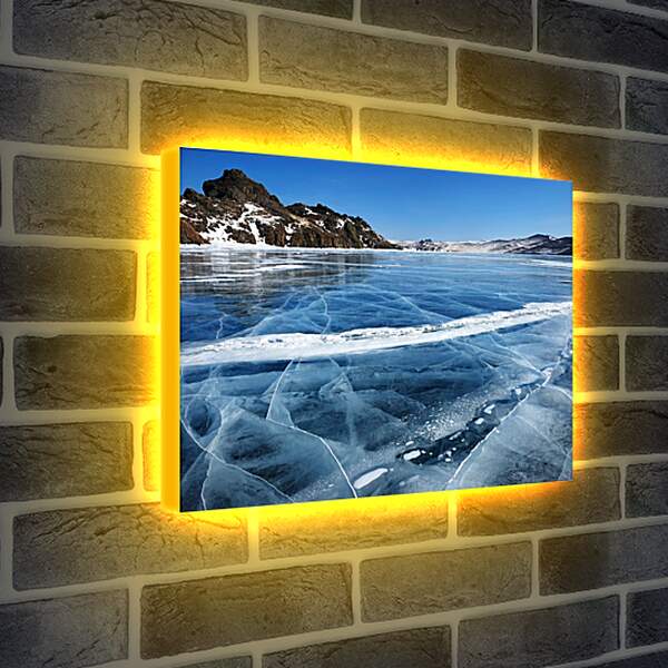 Лайтбокс световая панель - Замёрзшее озеро. Байкал