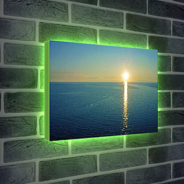 Лайтбокс световая панель - Красивый закат на озере. Байкал