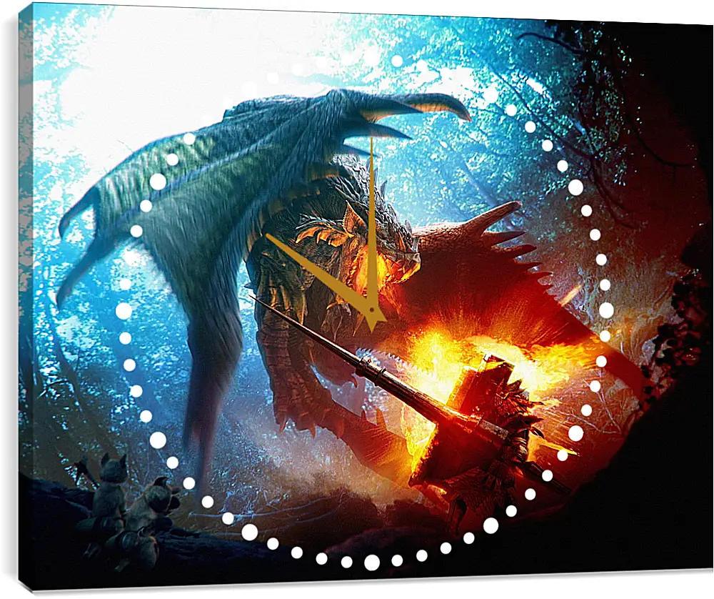 Часы картина - Monster Hunter
