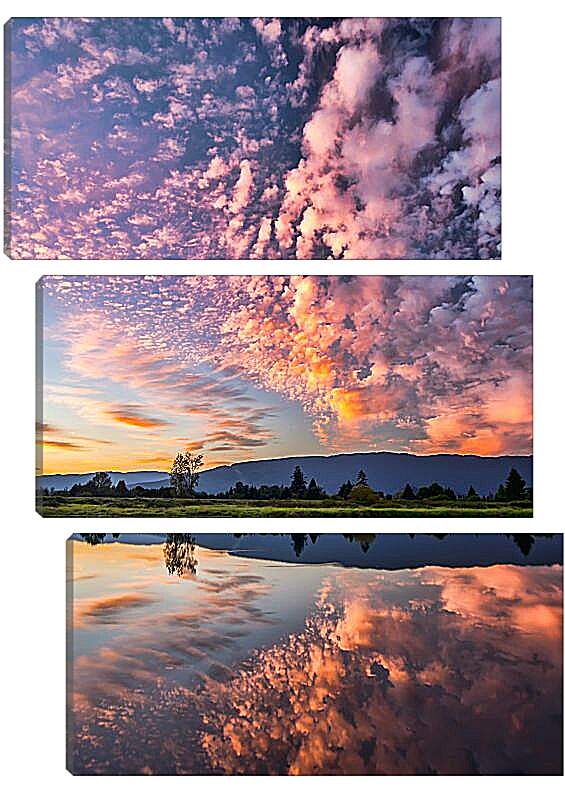 Модульная картина - Розовые облака