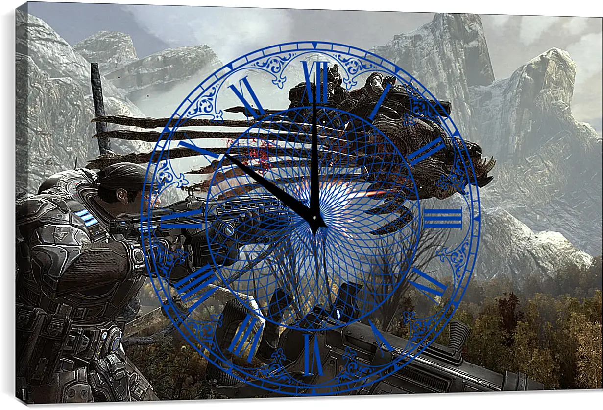 Часы картина - Gears Of War 2
