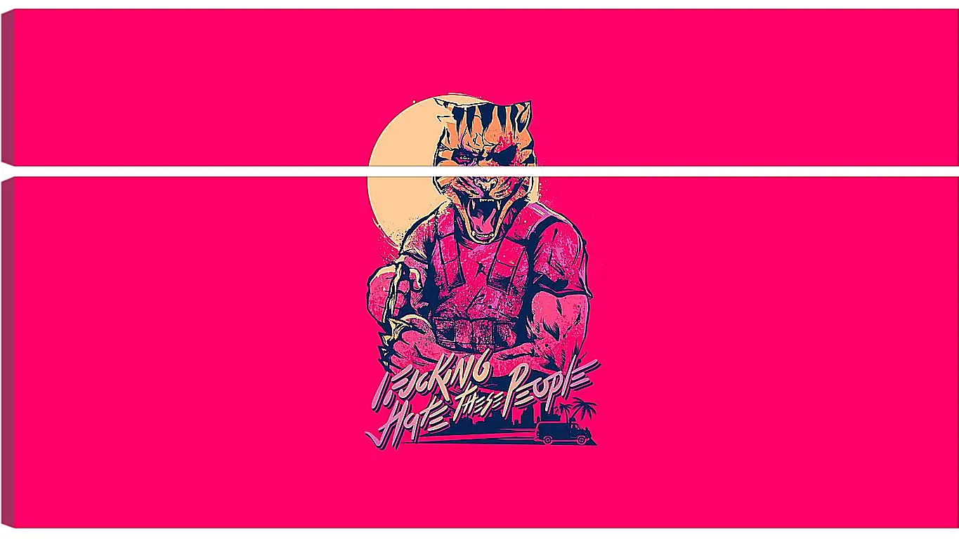 Модульная картина - Hotline Miami 2: Wrong Number
