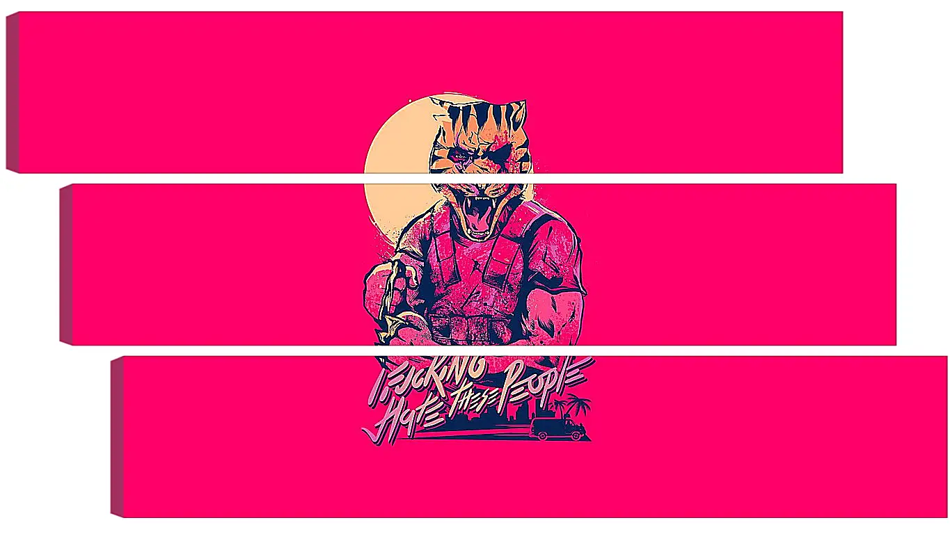 Модульная картина - Hotline Miami 2: Wrong Number
