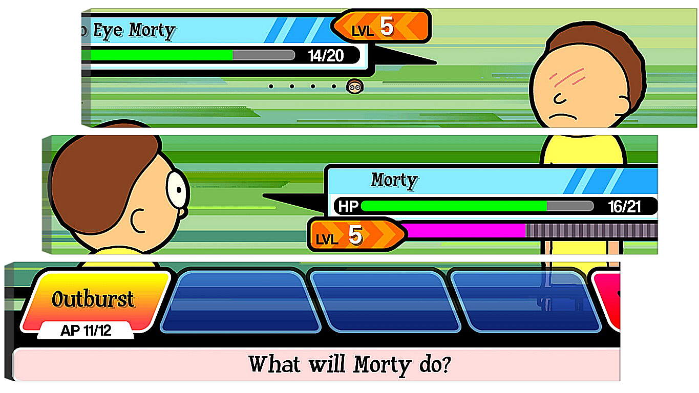 Модульная картина - Rick And Morty: Pocket Mortys
