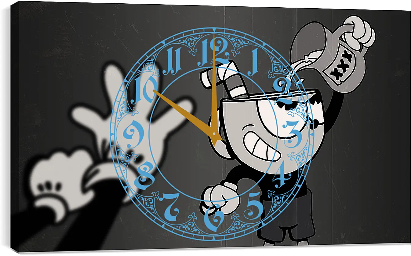 Часы картина - Cuphead
