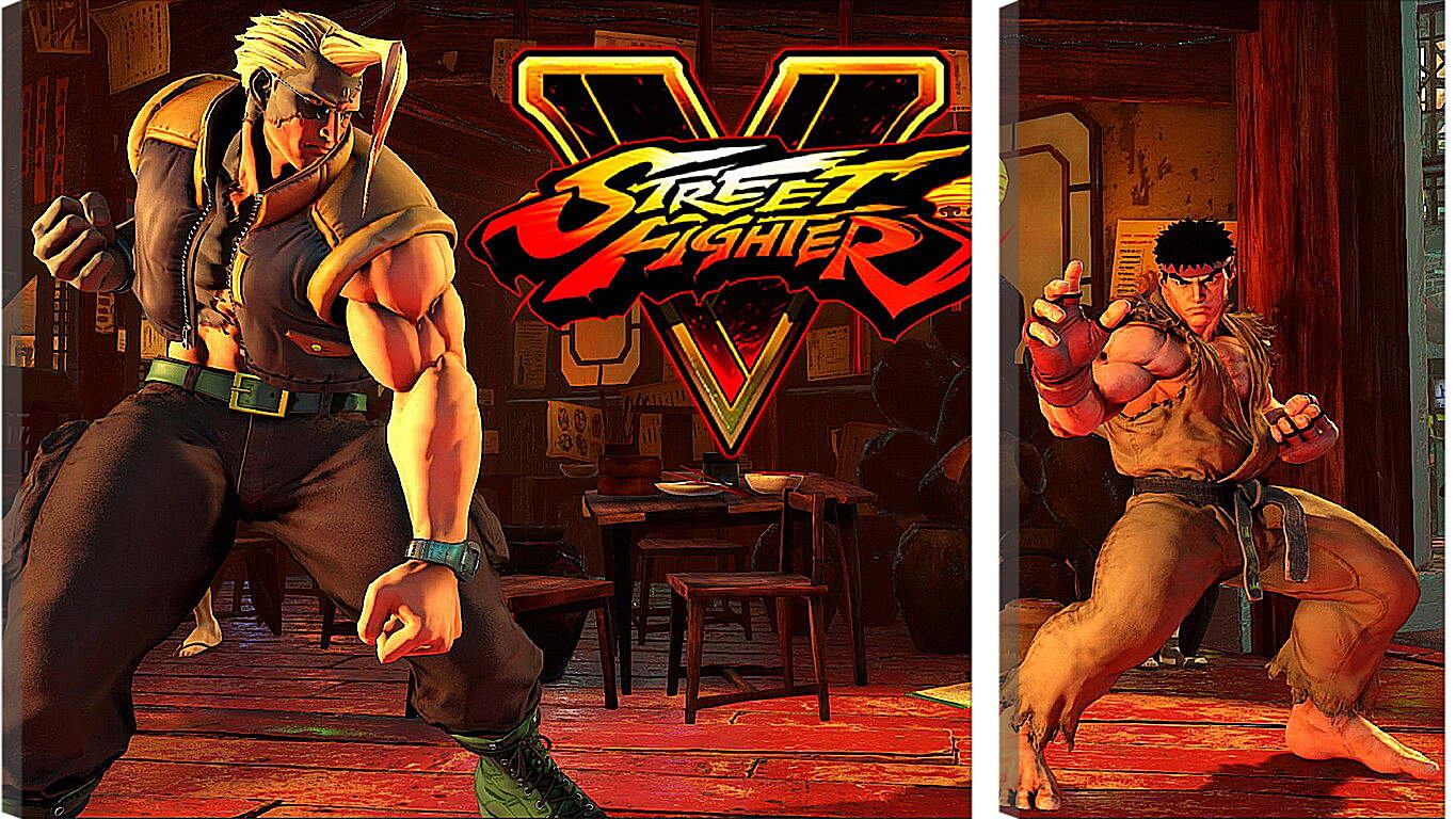 Модульная картина - Street Fighter V

