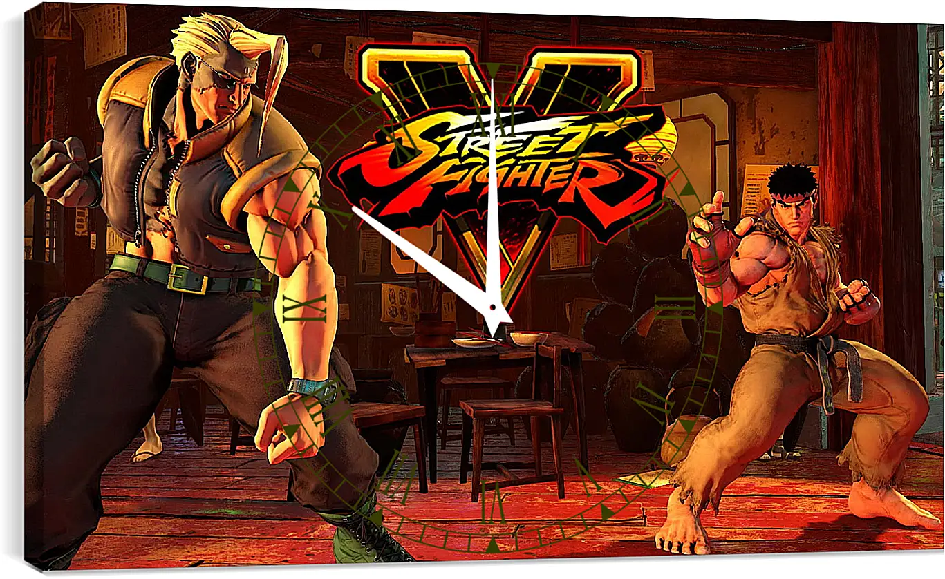 Часы картина - Street Fighter V
