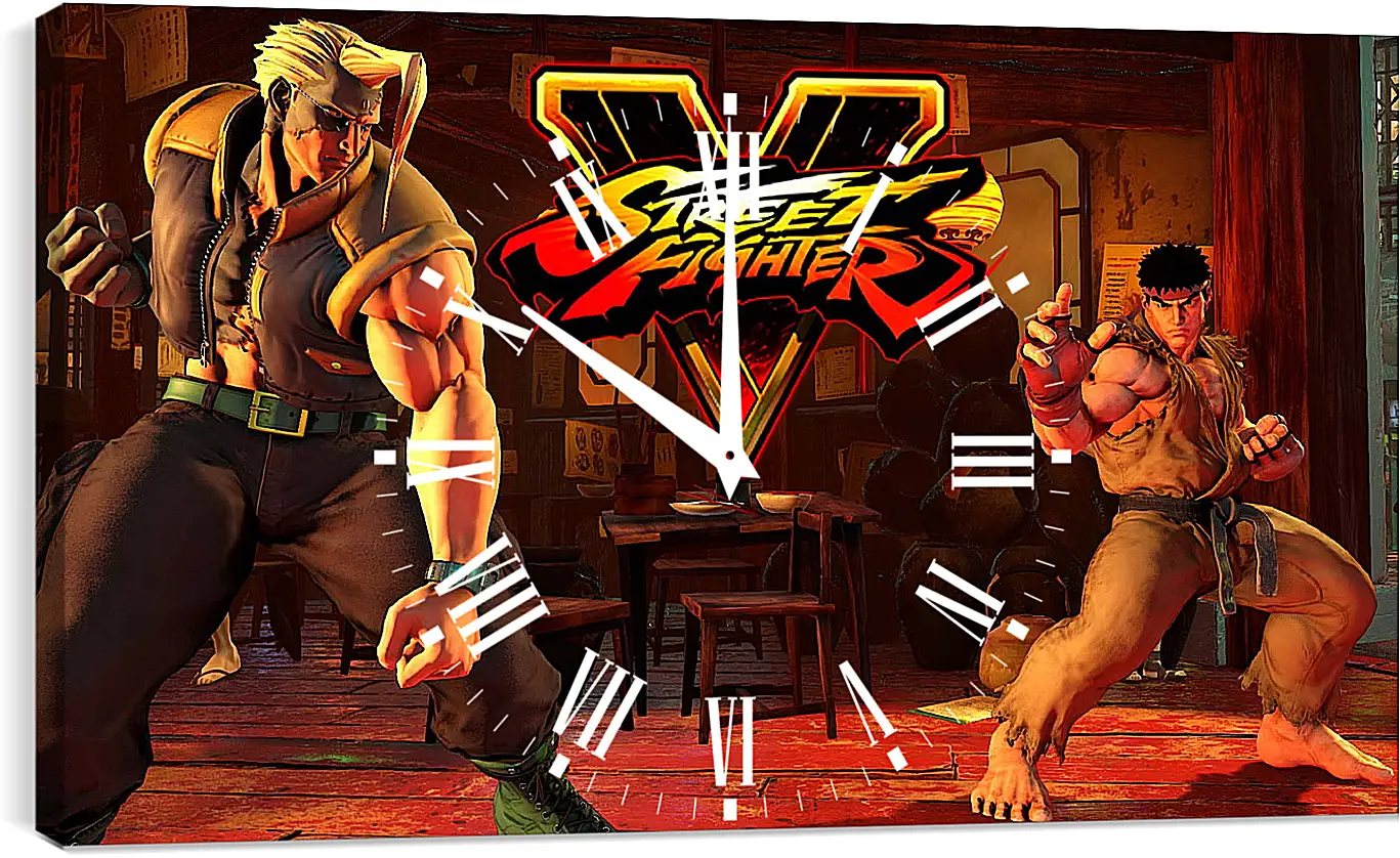 Часы картина - Street Fighter V
