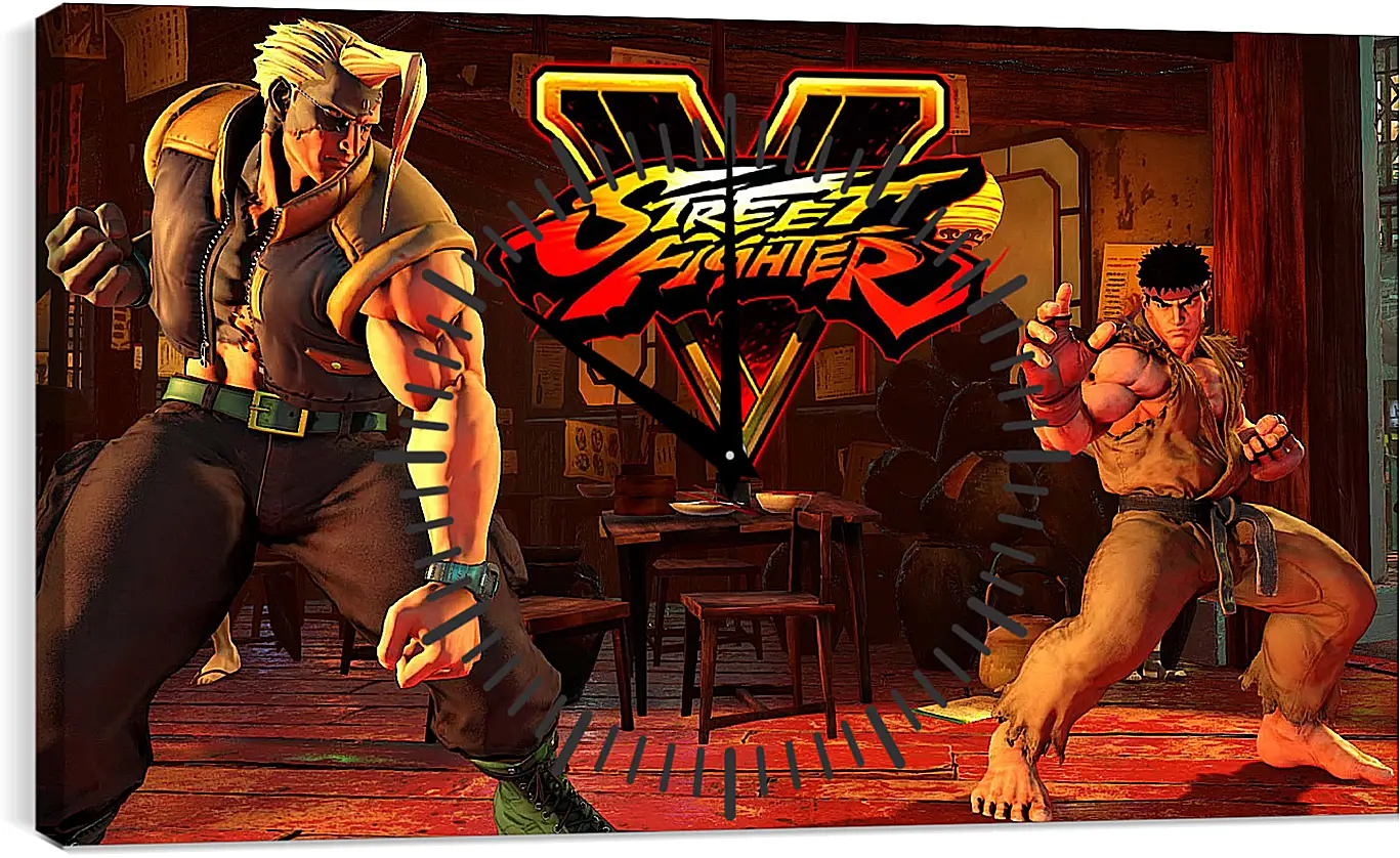 Часы картина - Street Fighter V
